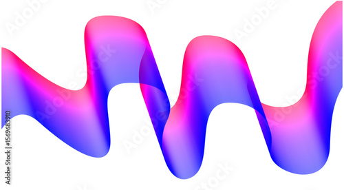 Wavy Blend Abstract Curved Purple Colorful Design Background Vector Illustration
