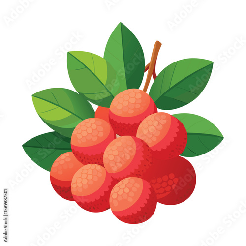 Fresh Lychees Fruit Bunch Organic Sweet Taste