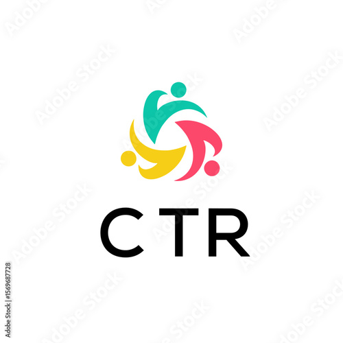CTR Letter Initial Logo Design Template Vector Illustration