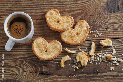 Coffee and Palmiers cookies