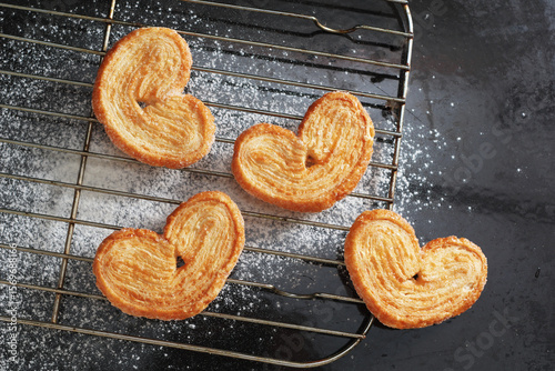 Elephant ears puff pastry cookies