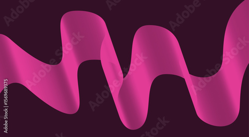 Wavy Blend Abstract Curved Background Pink Color Design Vector Illustration