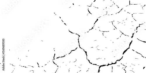 Black and white cracked earth texture with intricate patterns, symbolizing extreme drought, environmental stress, or parched landscapes. Perfect for backgrounds, climate themes, or natural decay visua