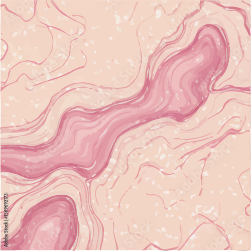 Abstract Topography - Vector Map Illustration