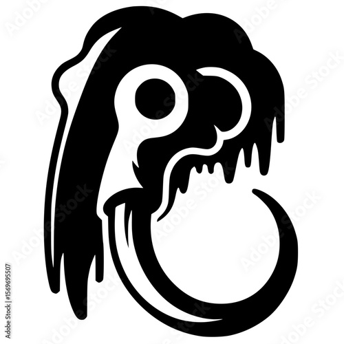Mammoth skull silhouette