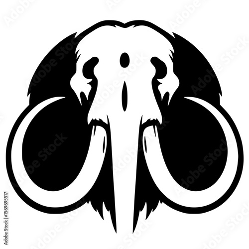 Mammoth skull silhouette