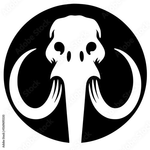 Mammoth skull silhouette