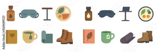 Wellness essentials for relaxation and self-care activities at home during the weekend
