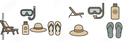 Relaxing beach essentials for a perfect summer day by the ocean