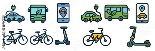 Electric vehicles and alternative transport options promote eco-friendly travel in urban areas
