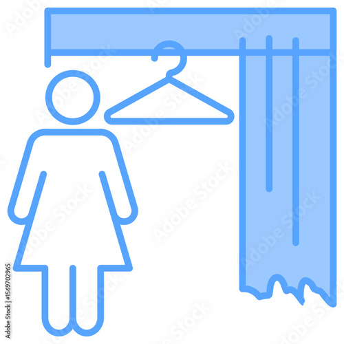 Fitting Room Blue Icon