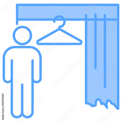 Fitting Room Blue Icon
