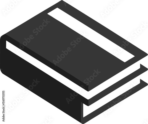 Closed Book Vector Icon – Minimal Flat Design for Educational Branding”