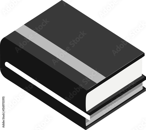 Closed Book Vector Icon – Minimal Flat Design for Educational Branding”