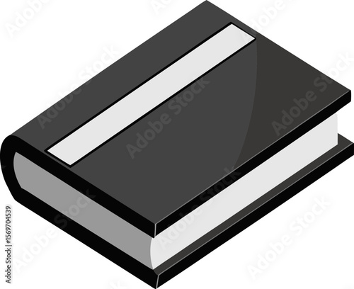 Closed Book Vector Icon – Minimal Flat Design for Educational Branding”