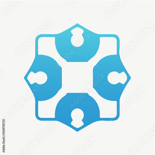 Abstract Icon: A visually stunning abstract icon featuring a geometric design with a soft gradient, evoking a sense of modernity and innovation.