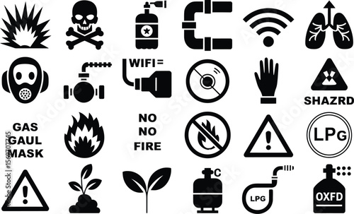 Collection of Safety and Hazard Symbols