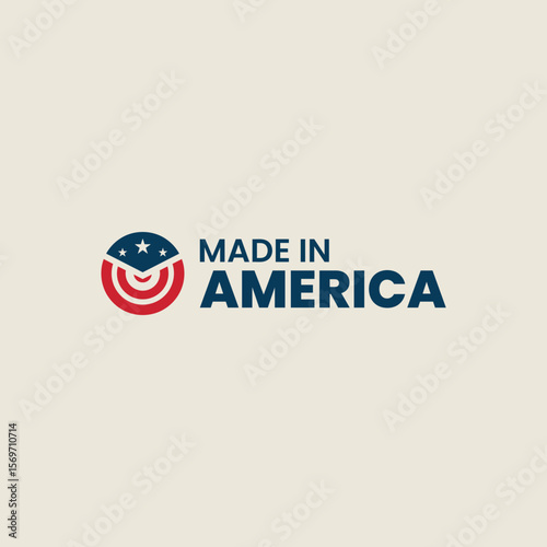 Made in USA Badge Label Design – American Product Emblem