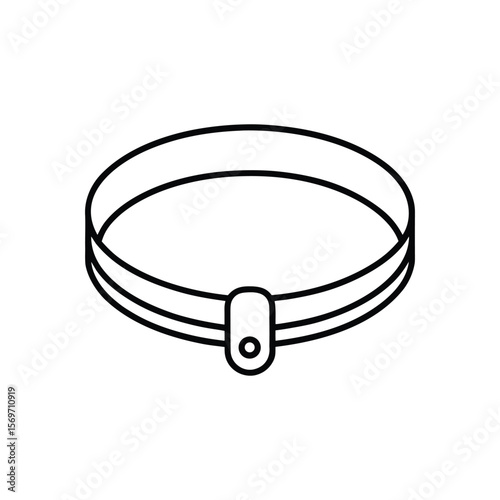 pet collar line art