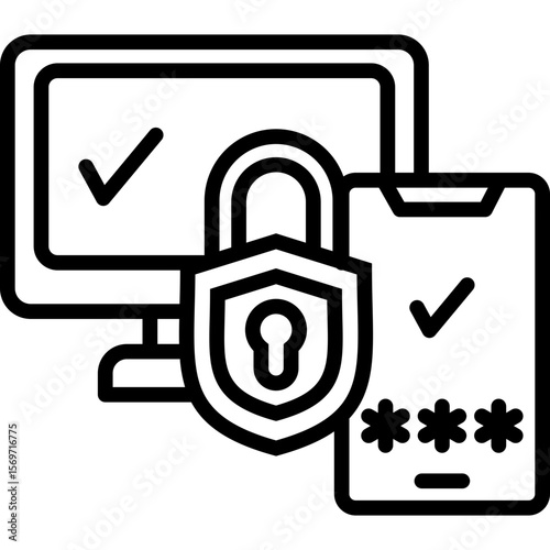 Two Factor Authentication line icon