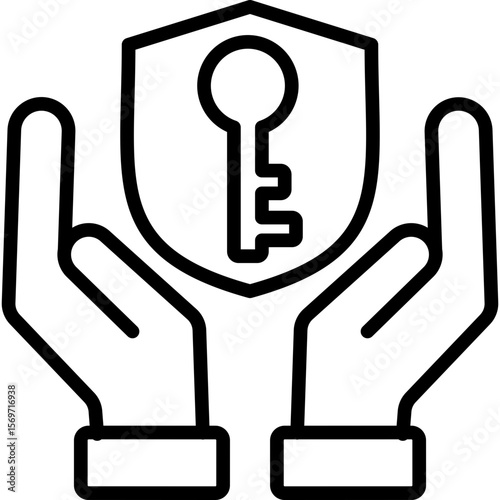 Permission line icon