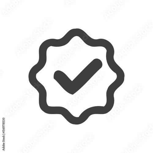 Fotografi Certified Approval Seal Icon | Quality & Guarantee Checkmark Vector
