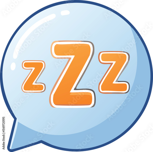 Dreamy Pillow-Shaped Sleep Bubble with Z Accents
