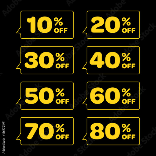 Discount Percentage Banner Set