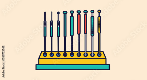 Set of acupuncture needles displaying traditional healing, representing wellness and alternative medicine, showcasing asian healthcare benefits