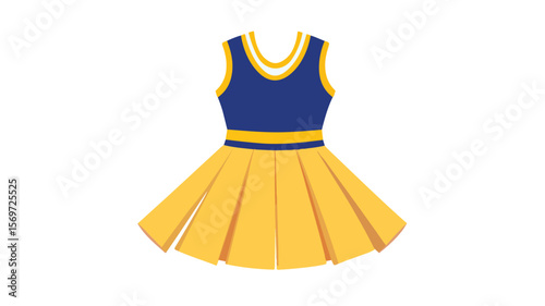 Cheerleader Outfit Costume Flat Vector Illustration for Professional Use