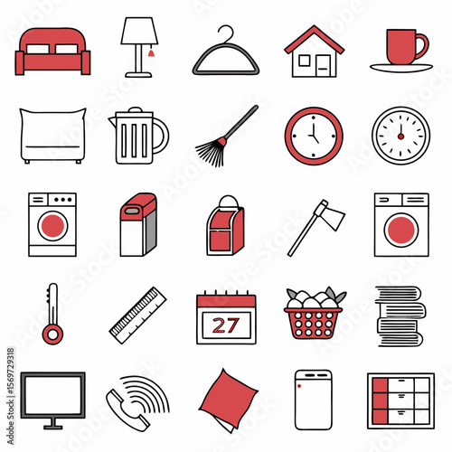 25 Clean & Modern Flat Vector Icons – UI & App Essentials