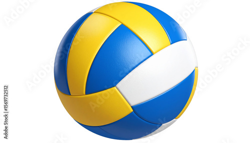 3d beach volleyball ball isolated on white background