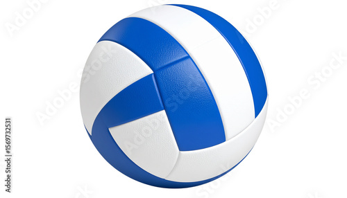 volleyball isolated on white background blue and white color 