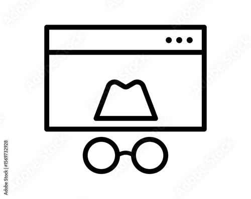 Incognito icon. Private symbol. Anonymous browsing