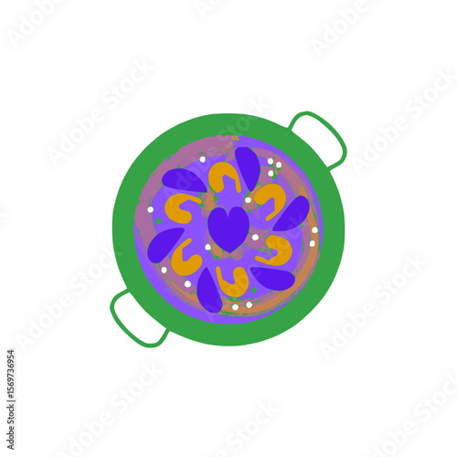 Spanish paella Dish icon.