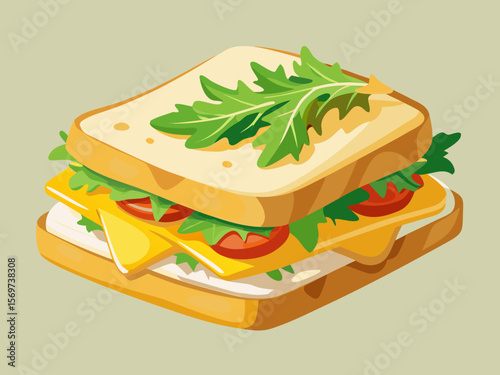 Delicious Grilled Cheese Sandwich with Tomato and Lettuce