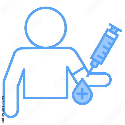 Blood Test Blue Icon