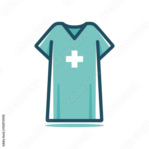 Patient Gown Colors Vector Art Illustration Design