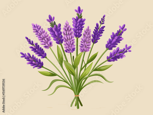Beautiful Bunch of Purple Lavender Flowers