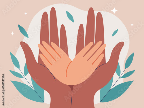 Two Hands Intertwined in Unity and Diversity