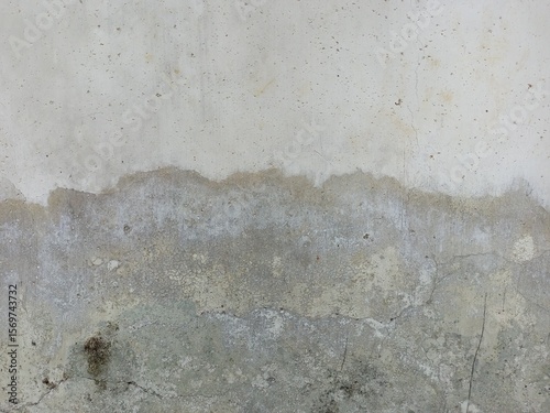 Weathered Concrete Wall with Water Stain Marks