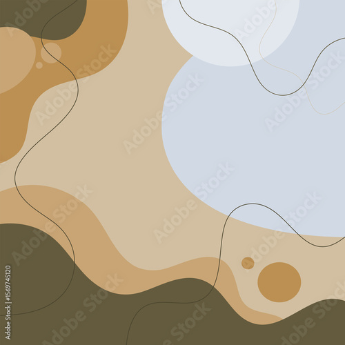 Wallpaper Mural Hand drawn doodle. Color abstract background. Template banner and cover for design. Torontodigital.ca
