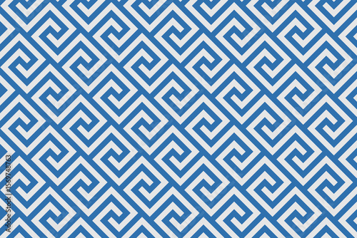 Meander diagonal pattern. Vector background with greek antique motif