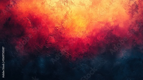 Fiery red and orange texture fading into deep blue