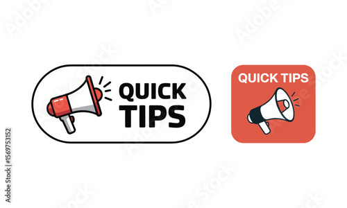 Quick Tips Megaphone Announcement Icons