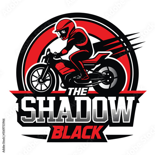 Vector illustration of Super Sport Motorcycle silhouette isolated on Black background. Can be used for printed on motorcycle club t-shirt, background, banner, posters, icon, web, etc.