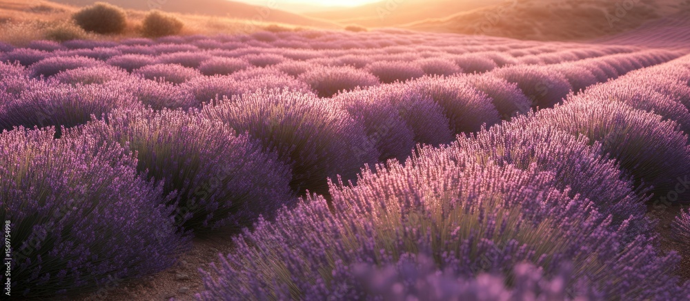 Fototapeta premium Lavender field at sunrise