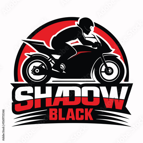 Vector illustration of Super Sport Motorcycle silhouette isolated on Black background. Can be used for printed on motorcycle club t-shirt, background, banner, posters, icon, web, etc.