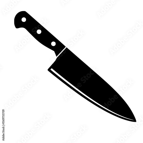 Minimalist chef knife silhouette
