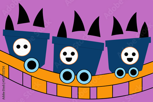 Happy Mining Carts on a Thrilling Rollercoaster Ride
